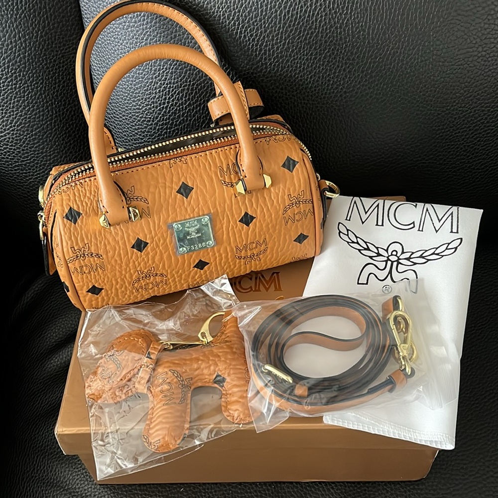 MCM mini BOSTON BAG IN VISETOS - Picture 3 of 7